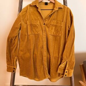 Wild Fable Mustard Corduroy Long Sleeve Button Down